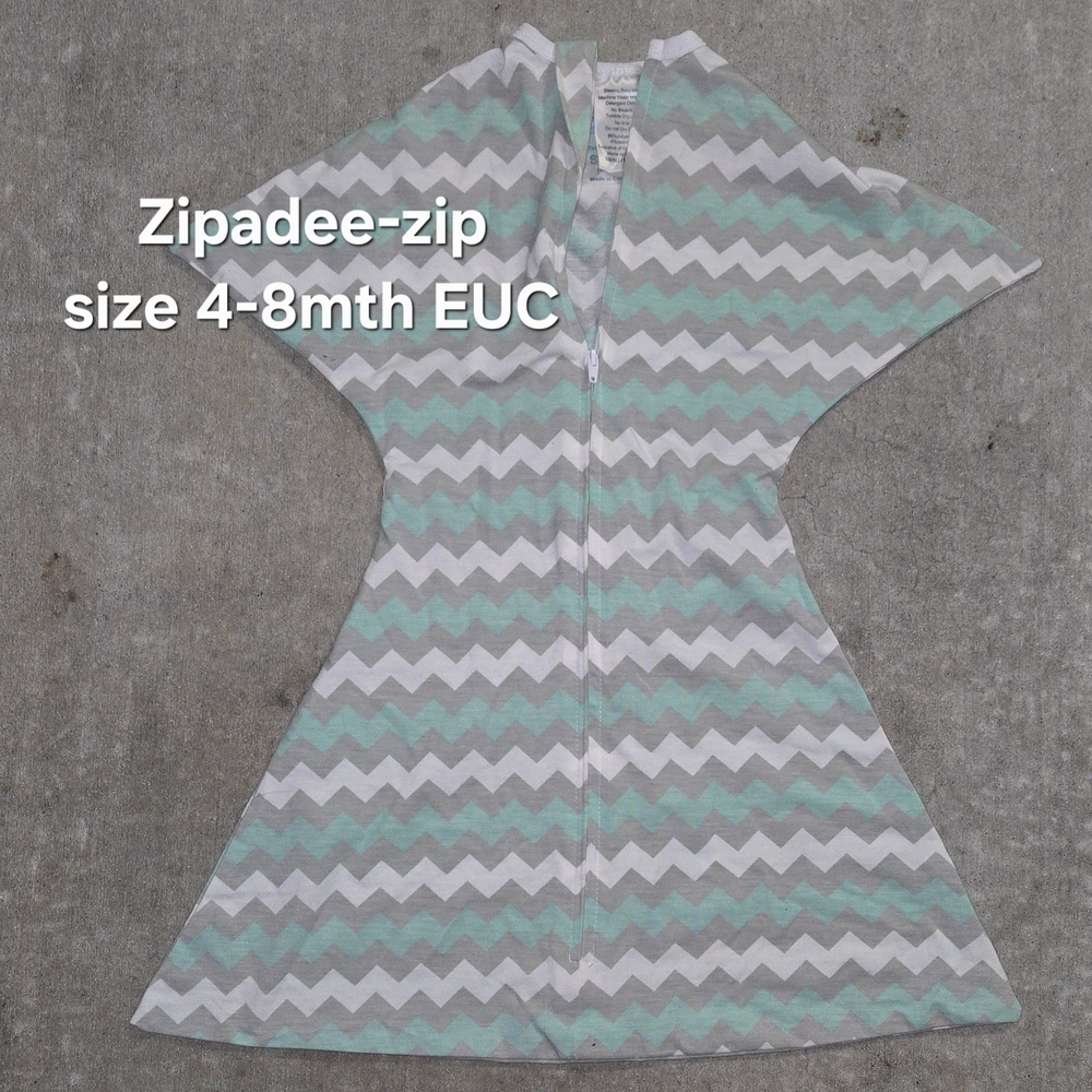 Zipadee-Zip Baby Sleep Sack in Teal & Gray Chevron